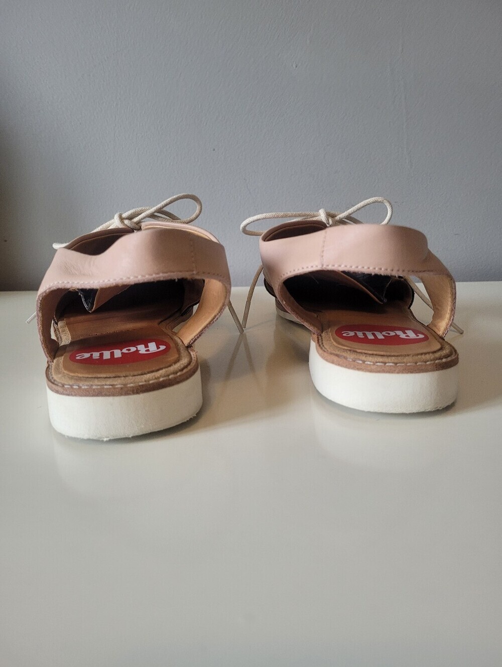 Rollie Derby Slingback In Scored Navy/Snow Pink, VGUC, Size 39 - Picture 8 of 10